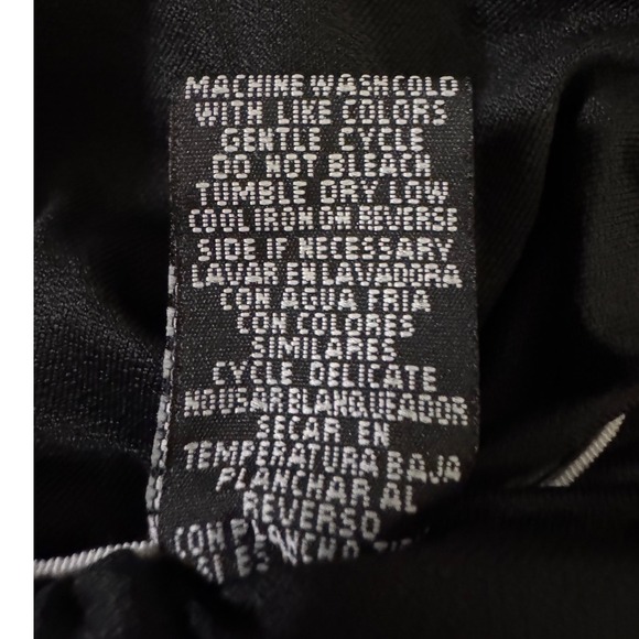 Rouge Collection Womens 2X Black Gold Metallic Feather Dolman Ruched Top Blouse - Picture 9 of 9